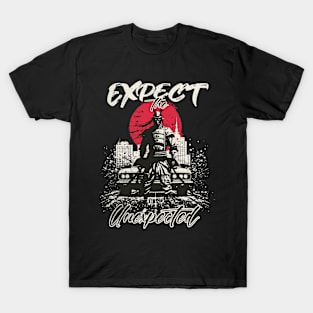 Japanese Art Samurai a Motivational Expect the Unexpected T-Shirt